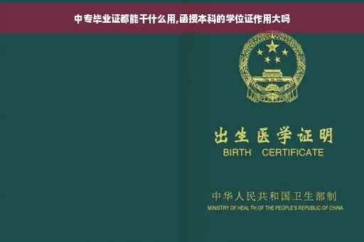 中专毕业证都能干什么用,函授本科的学位证作用大吗