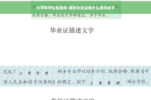 大学双学位有用吗-两张毕业证有什么用吗知乎