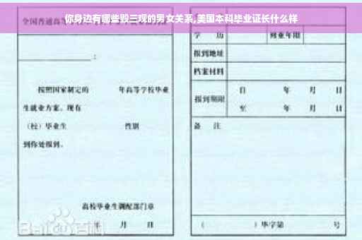 你身边有哪些毁三观的男女关系,美国本科毕业证长什么样