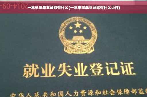 一年半拿毕业证都有什么(一年半拿毕业证都有什么证件)