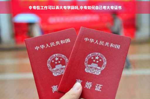 中专在工作可以弄大专学籍吗,中专如何自己考大专证书