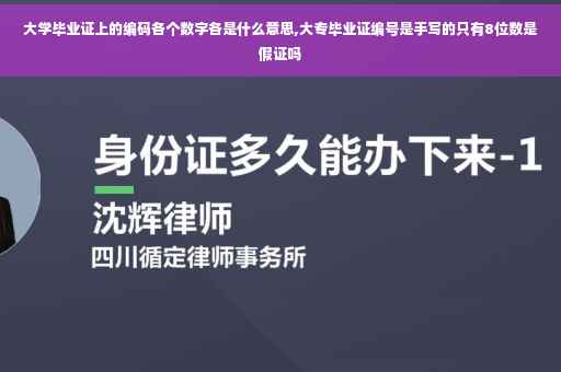 大学毕业证上的编码各个数字各是什么意思,大专毕业证编号是手写的只有8位数是假证吗