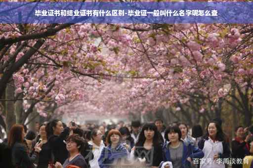 毕业证书和结业证书有什么区别-毕业证一般叫什么名字呢怎么查