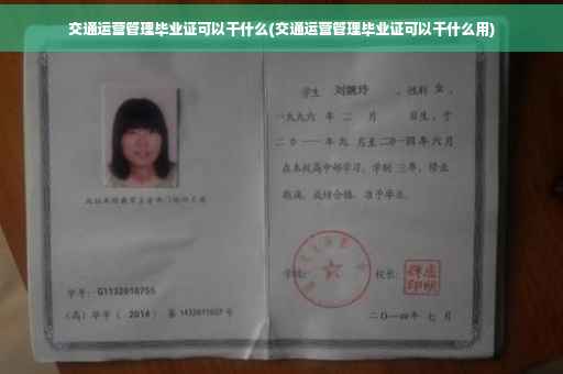 交通运营管理毕业证可以干什么(交通运营管理毕业证可以干什么用)