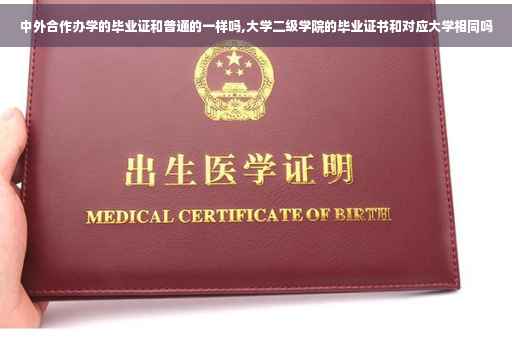 中外合作办学的毕业证和普通的一样吗,大学二级学院的毕业证书和对应大学相同吗