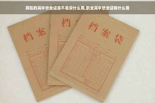 现在的高中毕业证是不是没什么用,职业高中毕业证有什么用