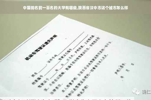 中国排名前一百名的大学有哪些,陕西省汉中市这个城市怎么样