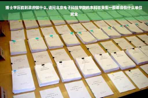 博士学历能到政府做什么,请问北京电子科技学院的本科毕业生一般都会在什么单位就业