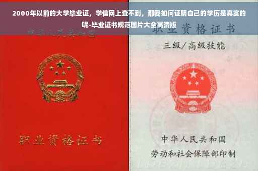 2000年以前的大学毕业证，学信网上查不到，那我如何证明自己的学历是真实的呢-毕业证书规范图片大全高清版