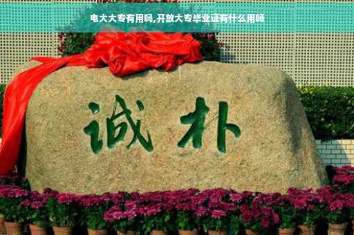 电大大专有用吗,开放大专毕业证有什么用吗