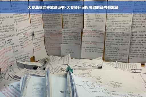 大专毕业能考哪些证书-大专会计可以考取的证书有哪些