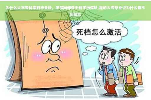 为什么大学专科拿到毕业证，学信网却查不到学历信息,我的大专毕业证为什么查不到信息