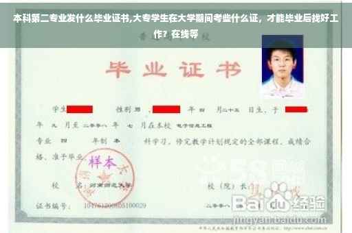 本科第二专业发什么毕业证书,大专学生在大学期间考些什么证，才能毕业后找好工作？在线等