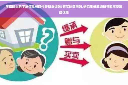 学信网上的学历信息可以代替毕业证吗?有实际效用吗,研究生录取通知书能享受哪些优惠