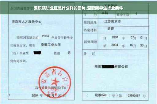深职院毕业证是什么样的图片,深职院学生毕业条件