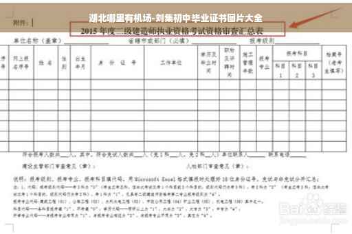 湖北哪里有机场-刘集初中毕业证书图片大全