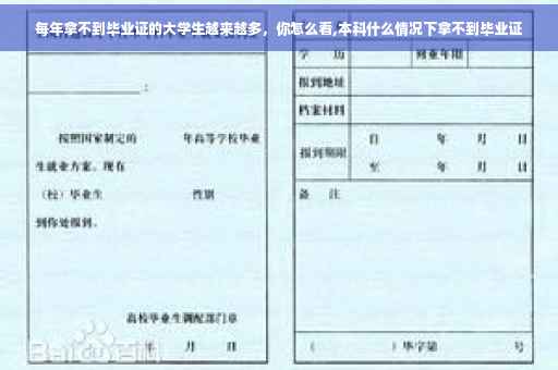 每年拿不到毕业证的大学生越来越多，你怎么看,本科什么情况下拿不到毕业证