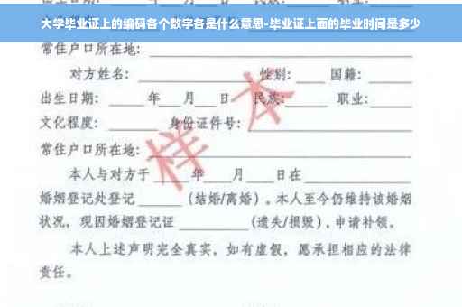 大学毕业证上的编码各个数字各是什么意思-毕业证上面的毕业时间是多少