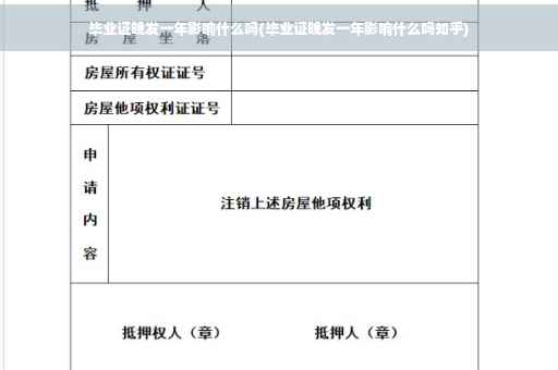 毕业证晚发一年影响什么吗(毕业证晚发一年影响什么吗知乎)