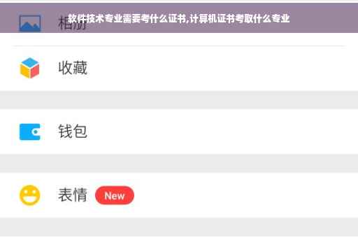 软件技术专业需要考什么证书,计算机证书考取什么专业