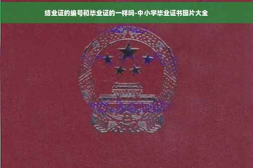 结业证的编号和毕业证的一样吗-中小学毕业证书图片大全