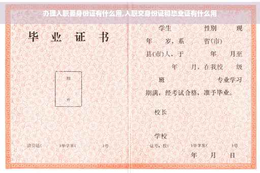 办理入职要身份证有什么用,入职交身份证和毕业证有什么用