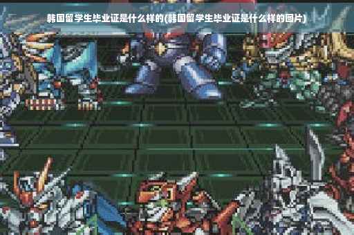 韩国留学生毕业证是什么样的(韩国留学生毕业证是什么样的图片)