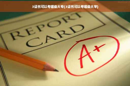 3证书可以考哪些大专(3证书可以考哪些大学)
