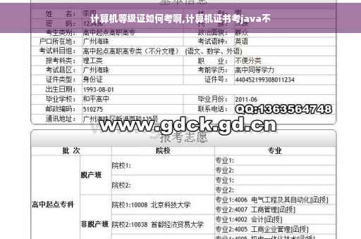 计算机等级证如何考啊,计算机证书考java不