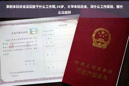 拿到本科毕业证后能干什么工作呢,30岁，大学本科毕业，没什么工作经验，做什么比较好