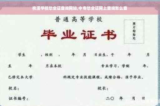 桃溪学校毕业证查询网站,中专毕业证网上查询怎么查