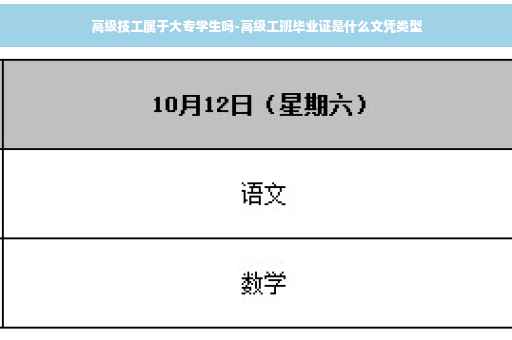 高级技工属于大专学生吗-高级工班毕业证是什么文凭类型