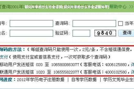研究所拿的什么毕业证啊(研究所拿的什么毕业证啊知乎)