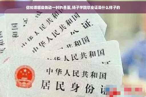 你知道哪些轰动一时的悬案,扬子学院毕业证是什么样子的