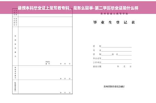 函授本科毕业证上是写着专科，是怎么回事-第二学历毕业证是什么样
