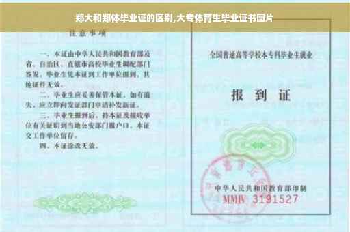 郑大和郑体毕业证的区别,大专体育生毕业证书图片