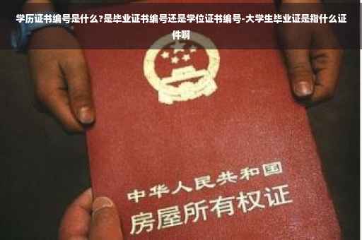 学历证书编号是什么?是毕业证书编号还是学位证书编号-大学生毕业证是指什么证件啊