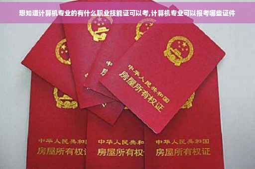 想知道计算机专业的有什么职业技能证可以考,计算机专业可以报考哪些证件