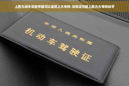 上民办高中没有学籍可以直招上大专吗-没有证书能上民办大专吗知乎