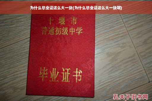 为什么毕业证这么大一块(为什么毕业证这么大一块呢) 为什么毕业证这么大一块(为什么毕业证这么大一块呢)