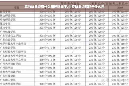 拿的毕业证有什么用途吗知乎,中专毕业证都能干什么用