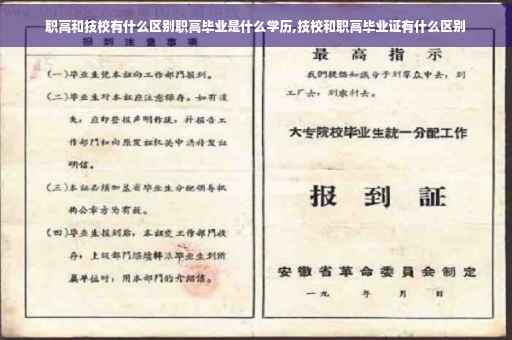 职高和技校有什么区别职高毕业是什么学历,技校和职高毕业证有什么区别