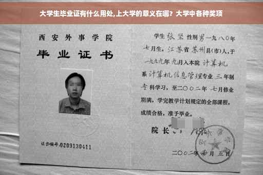 大学生毕业证有什么用处,上大学的意义在哪？大学中各种奖项