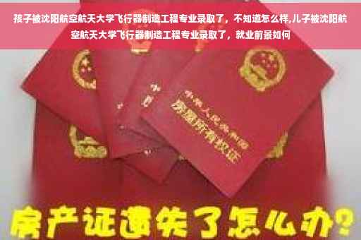 孩子被沈阳航空航天大学飞行器制造工程专业录取了，不知道怎么样,儿子被沈阳航空航天大学飞行器制造工程专业录取了，就业前景如何