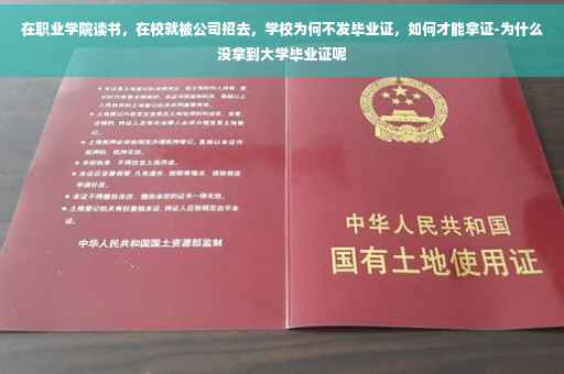 在职业学院读书，在校就被公司招去，学校为何不发毕业证，如何才能拿证-为什么没拿到大学毕业证呢