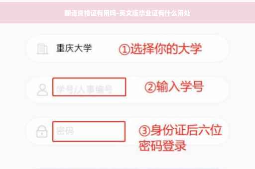 翻译资格证有用吗-英文版毕业证有什么用处