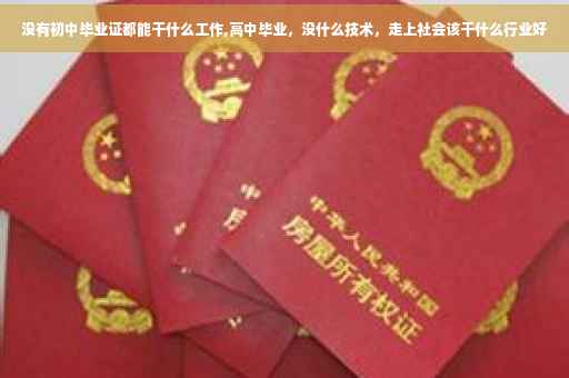 没有初中毕业证都能干什么工作,高中毕业，没什么技术，走上社会该干什么行业好