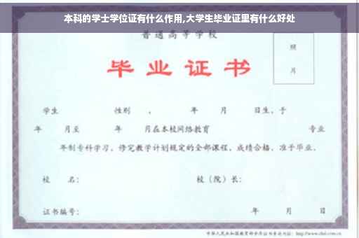 本科的学士学位证有什么作用,大学生毕业证里有什么好处