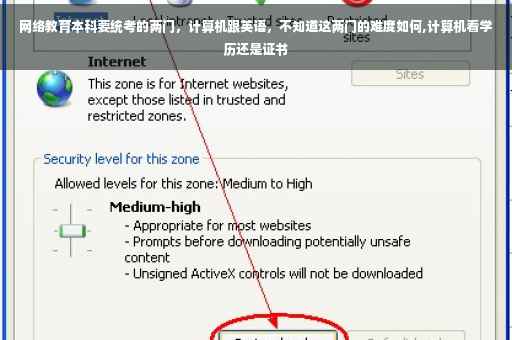网络教育本科要统考的两门，计算机跟英语，不知道这两门的难度如何,计算机看学历还是证书