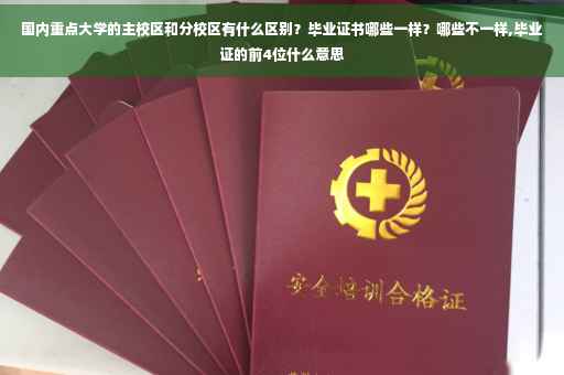 国内重点大学的主校区和分校区有什么区别？毕业证书哪些一样？哪些不一样,毕业证的前4位什么意思